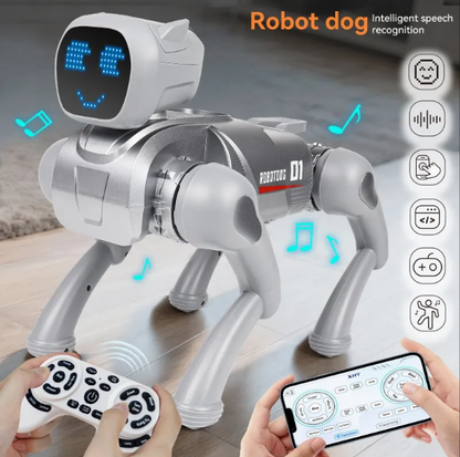 AI Smart Robot Dog Toy with App Control, Voice Interaction & Music – Interactive RC Robot for Kids & Adult
